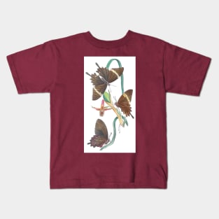 Swallowtail Butterflies with Orchid Kids T-Shirt